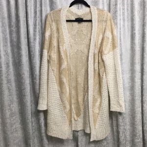 Long crochet cardigan duster